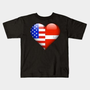 Half American Half Danish - Gift for Danish From Denmark Kids T-Shirt